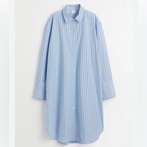 NWT❄️H&M Blue and black Strip Shirt Dress